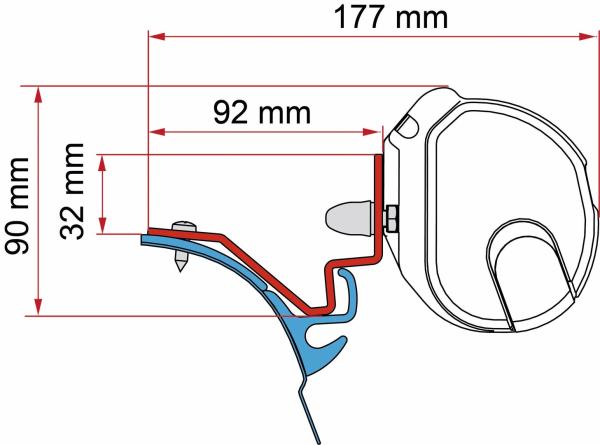Fiamma Adapter F35 Kit VW T6 Westfalia Kepler